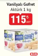 AKTÜRK VANİLYALI GOFRET 1 KG fiyat ve kampanya bilgisi